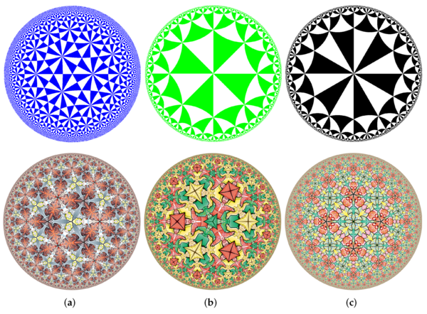 Poincare Disk and Escher Arts.png