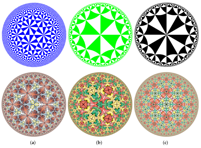 文件:Poincare Disk and Escher Arts.png